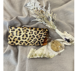 ETUI À LUNETTES EN CUIR LEOPARD 