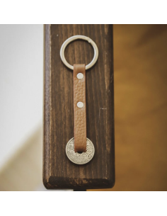 PORTE CLES CLAUDE EN CUIR  - LE SOU FRANÇAIS