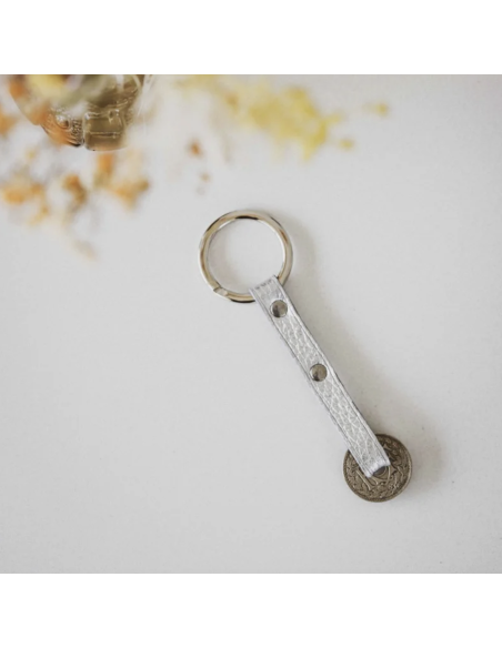 PORTE CLES CLAUDE EN CUIR  - LE SOU FRANÇAIS