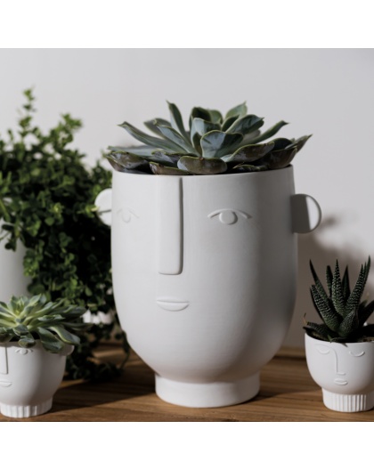 CACHE POT VISAGE EN PORCELAINE - RÄDER 