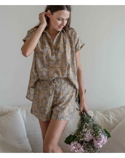 PYJAMA FEMME LUZIA ANIS - BINDI ATELIER