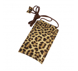 POCHETTE CUIR LEOPARD POUR SMARTPHONE  