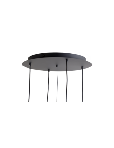 PLAFONNIER 5 ACIER  - LA CASE DE COUSIN PAUL 2
