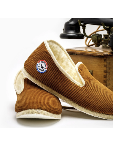 LA PANTOUFLE A PEPERE RETRO MARRON