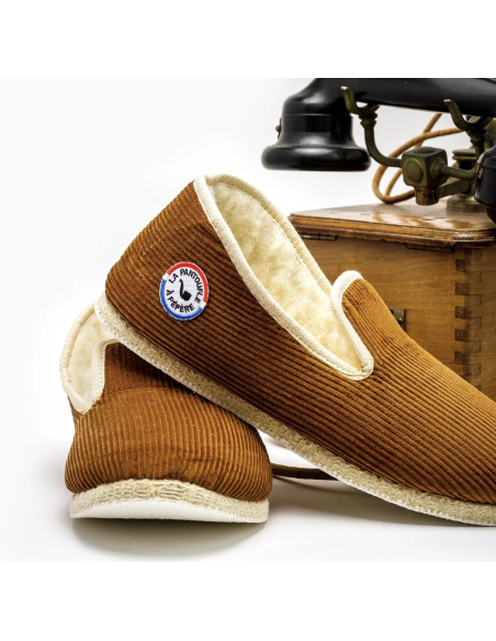 LA PANTOUFLE A PEPERE RETRO MARRON