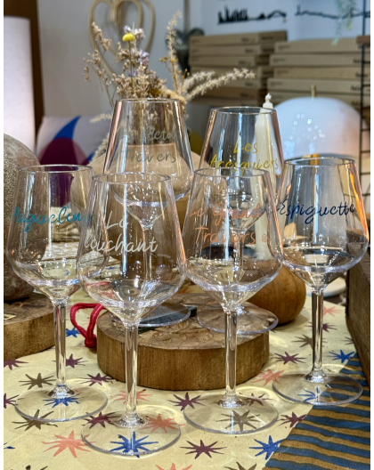 LOT DE 6 VERRES À VIN INCASSABLES - SOPHIE JANIERE