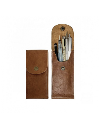 ETUI À STYLOS TROTTEUR EN CUIR - LAMALI 