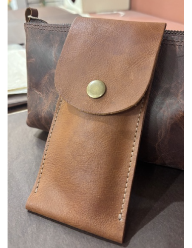 ETUI À STYLOS TROTTEUR EN CUIR - LAMALI 