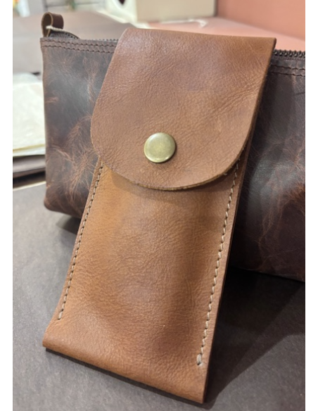ETUI À STYLOS TROTTEUR EN CUIR - LAMALI 
