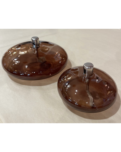 LAMPE A HUILE ELLIPSE BRONZE