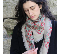 FOULARD EN LAINE 100X100 - LES BELLES VAGABONDES 