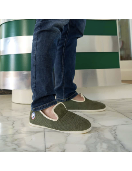 LA PANTOUFLE A PEPERE RETRO KAKI