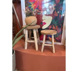 PETIT TABOURET EN TECK  - WMG