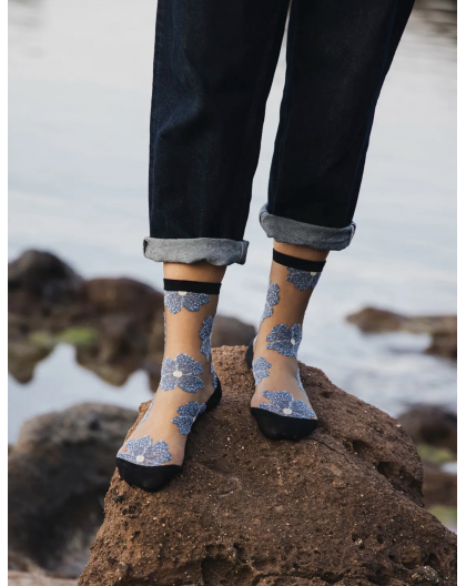CHAUSSETTES MURANO BLEUE - ATELIER ST EUSTACHE