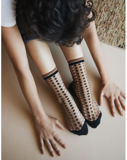 CHAUSSETTES VETRATA BRUNE - ATELIER ST EUSTACHE