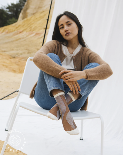 CHAUSSETTES ANTELOPE CANYON BEIGE - ATELIER ST EUSTACHE
