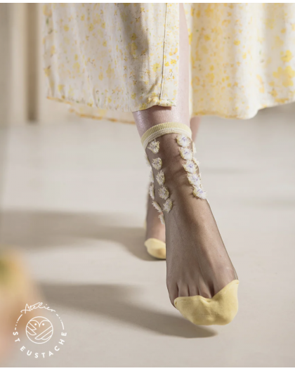 CHAUSSETTES LONDON EYE YELLOW - ST EUSTACHE
