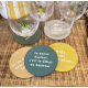 LOT DE 6 DESSOUS VERRES RONDS - SOPHIE JANIERE