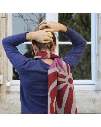 GRAND FOULARD EN LAINE 70X180 - LES BELLES VAGABONDES 