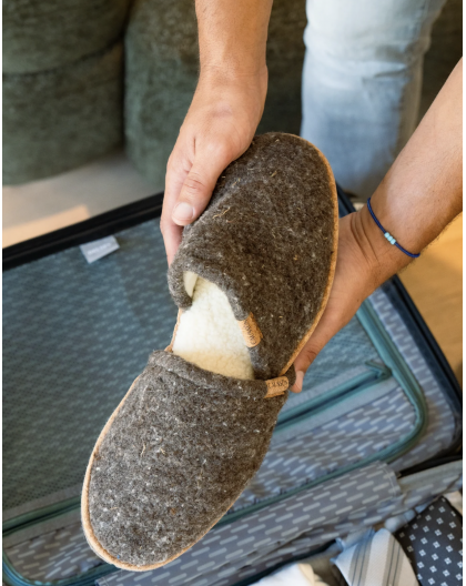 PANTOUFLE SIMONE CHOCOLATEE - CAUSSÜN