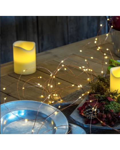 GUIRLANDE LUMINEUSE 300 LED SUR FIL CUIVRE 