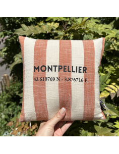 COUSSIN À RAYURES MONTPELLIER EN COTON  - SOPHIE JANIERE