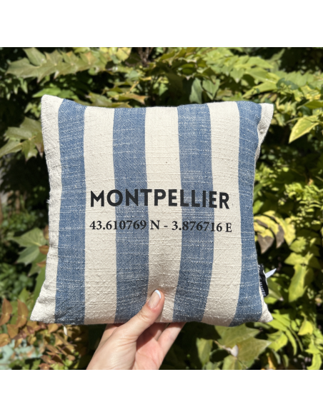 COUSSIN À RAYURES MONTPELLIER EN COTON  - SOPHIE JANIERE