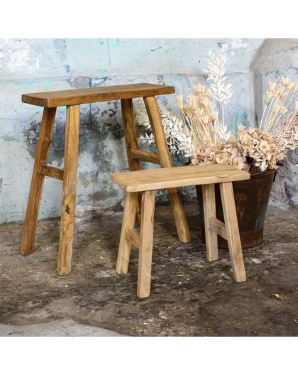 TABOURET EN BOIS RECYCLE JAVA - RAW MATERIALS 