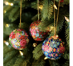 BOULE DE NOEL EN PAPIER MACHÉ - SASS & BELLE