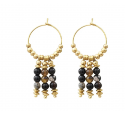 BOUCLES D'OREILLES THEMIS DARK - KHARMARI