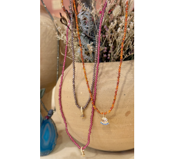 COLLIER EN PERLES DE ZIRCON - LES FILLES DE COEUR