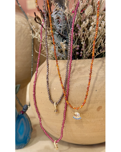 COLLIER EN PERLES DE ZIRCON - LES FILLES DE COEUR