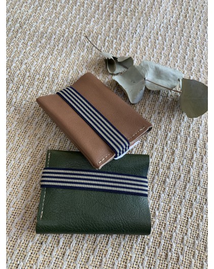 PORTE CARTES CUIR ELASTIQUE HOMME - BANDIT MANCHOT