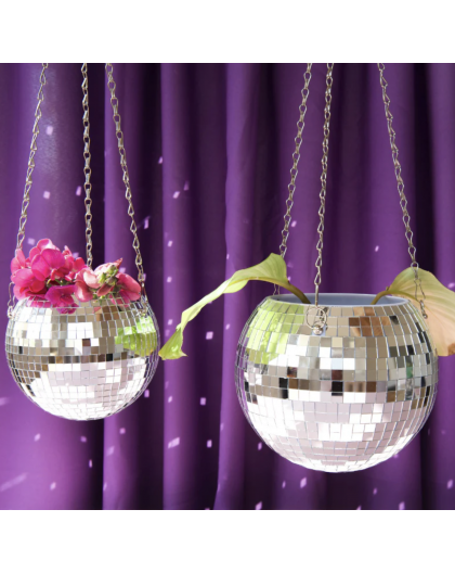 CACHE POT DISCO BOULE À FACETTES - L'EXPRESSIONIST