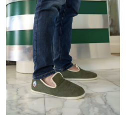 LA PANTOUFLE A PEPERE RETRO KAKI