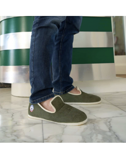 LA PANTOUFLE A PEPERE RETRO KAKI