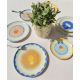 LOT DE 4 ASSIETTES FRUITS FIESTA - AND NOOK