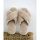  MULE CROISEE YVETTE FLUFFY LATTE - CAUSSÜN