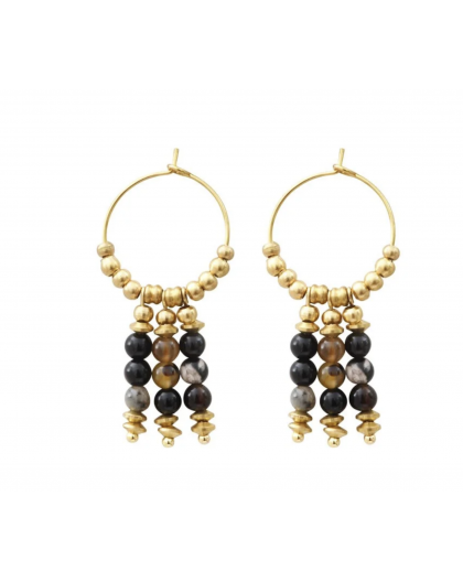 BOUCLES D'OREILLES THEMIS DARK - KHARMARI