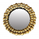 MIROIR PEPITA ROND EN MÉTAL DORÉ- EMDE