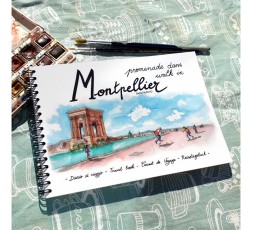 LIVRE AQUARELLE DE MONTPELLIER - STELLA FALDUTO