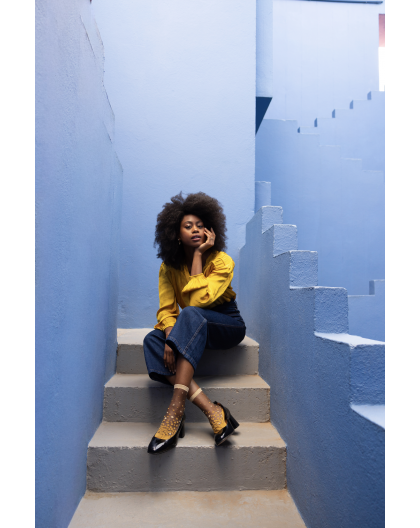 CHAUSSETTES NAKAMEGURO OCRE - ATELIER ST EUSTACHE