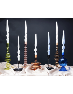 BOUGEOIR EN VERRE COLORÉ - MAEGEN