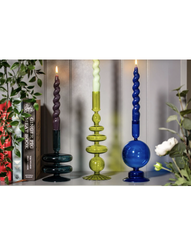 BOUGEOIR EN VERRE COLORÉ - MAEGEN