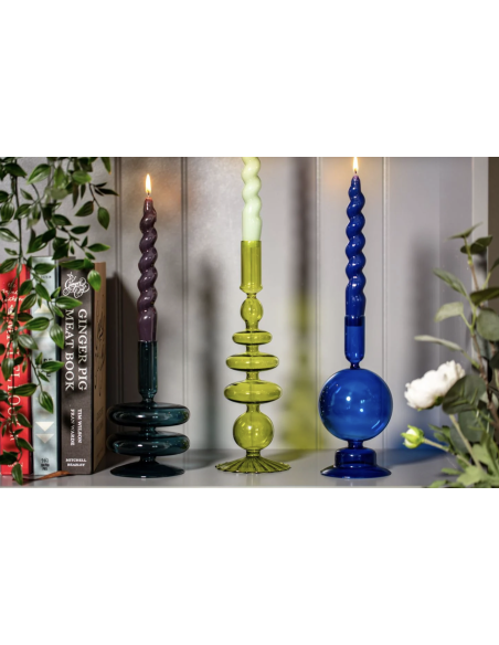 BOUGEOIR EN VERRE COLORÉ - MAEGEN