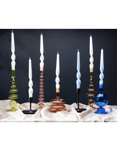 BOUGEOIR EN VERRE COLORÉ - MAEGEN