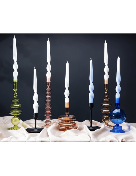 BOUGEOIR EN VERRE COLORÉ - MAEGEN