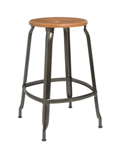 TABOURET NICOLLE BOIS METAL H60 2