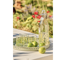 LOT DE 2 VERRES MOTIFS FLEURS - IB LAURSEN