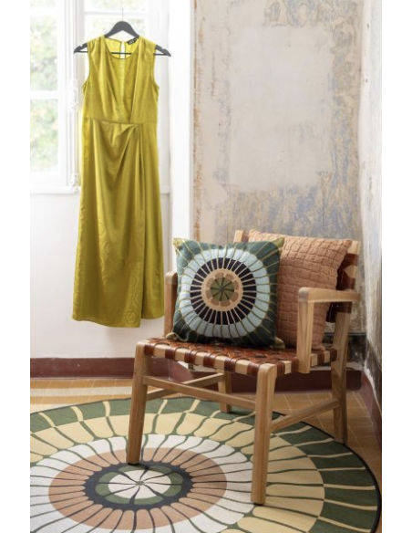 COUSSIN BRODÉ ZENO MULTICO  45X45CM - VIVARAISE